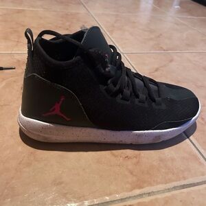 Jordan Black and Red Athletic Shoes